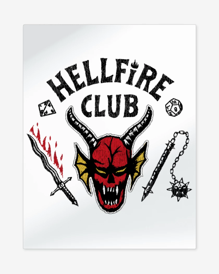 Print metalico Hell Fire Club
