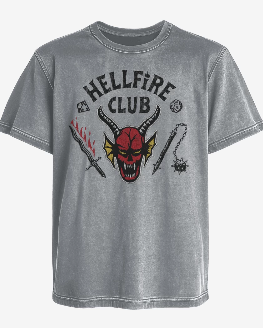 Polera desgastada Hell Fire Club