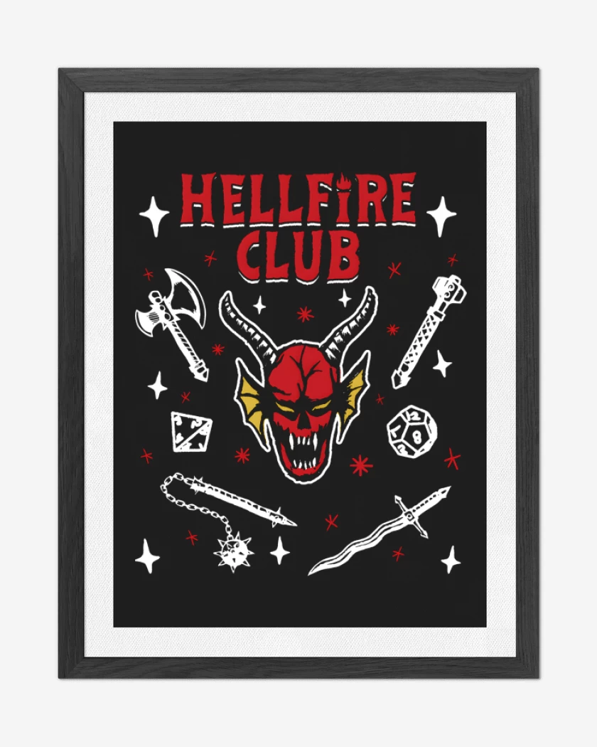 Cuadro decorativo Negro de Hellfire Club