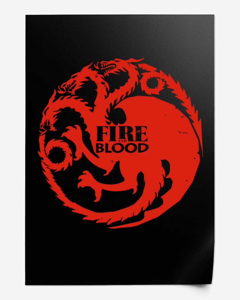 Print Fire and blood