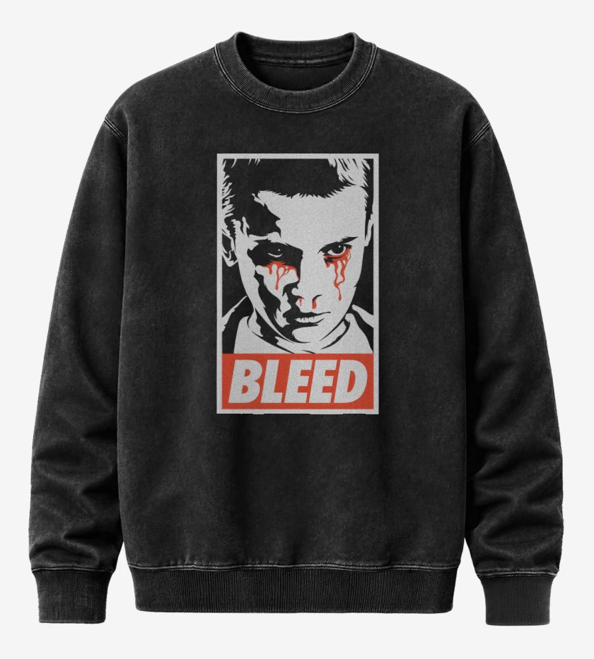 Poleron Polo Acid Wash Negro de Bleed