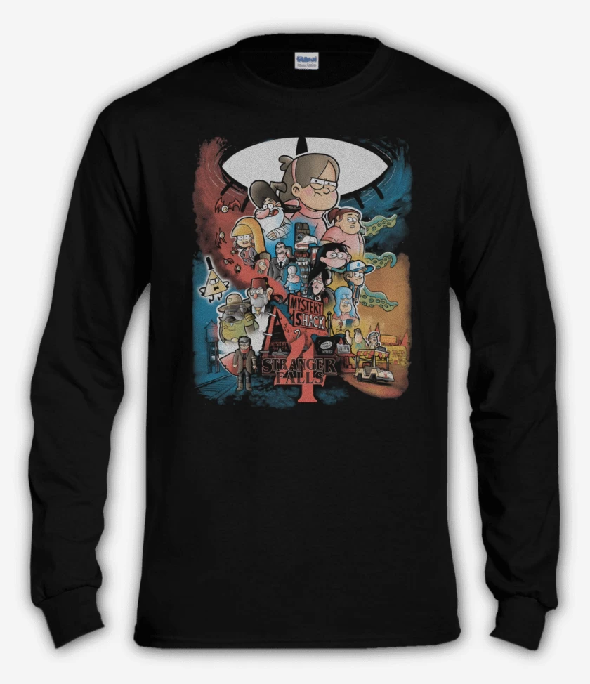 Polera manga larga Negro de Stranger Falls 4