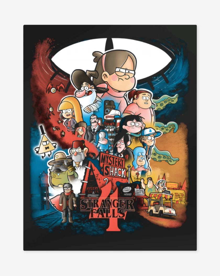 Print metalico Negro de Stranger Falls 4