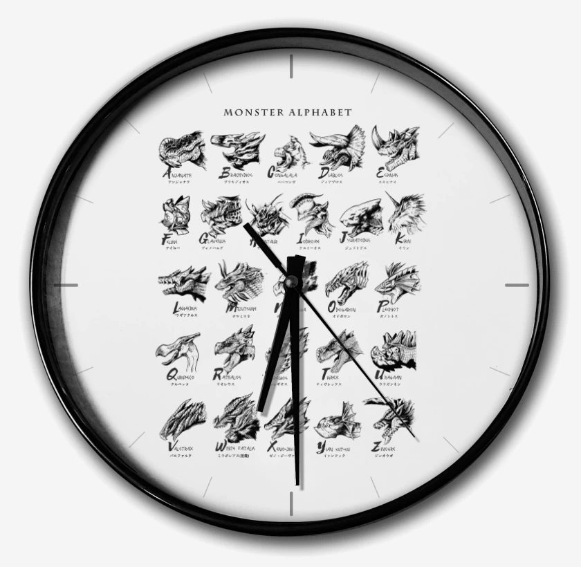 Reloj Alfabeto Monstruoso