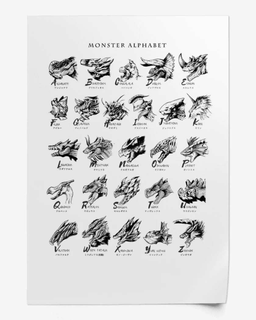 Print Alfabeto Monstruoso