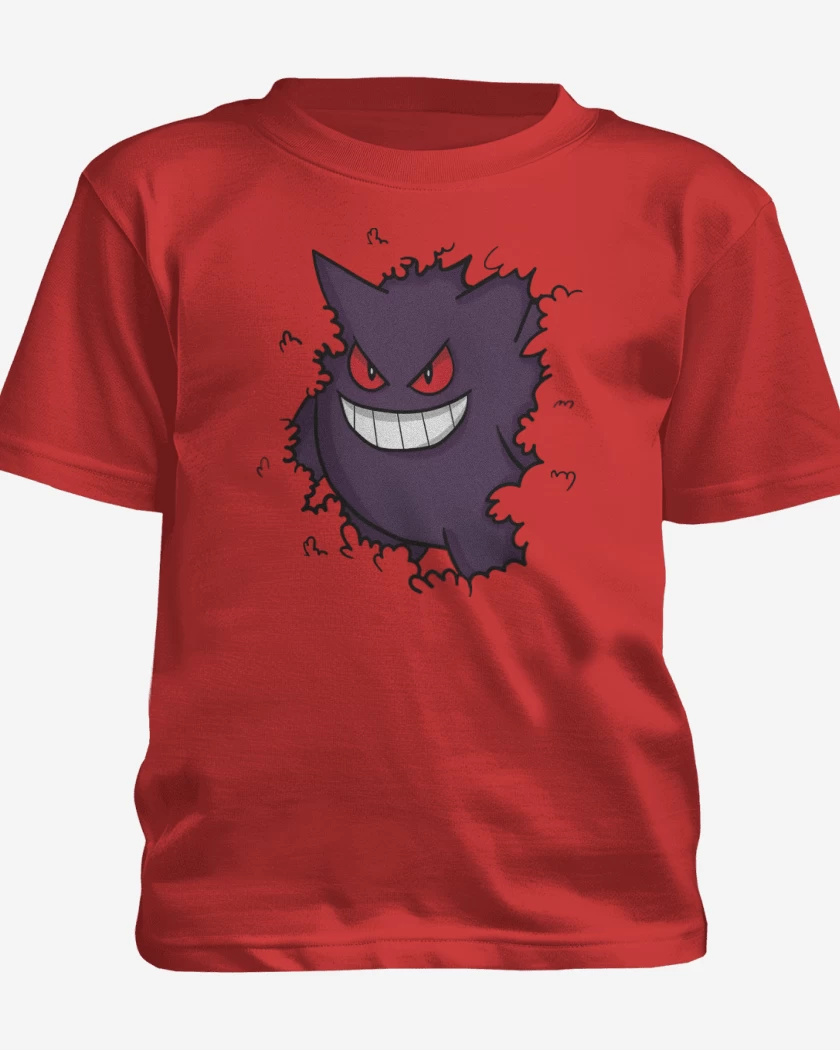 Polera de niño Rojo de Gengar Oculto