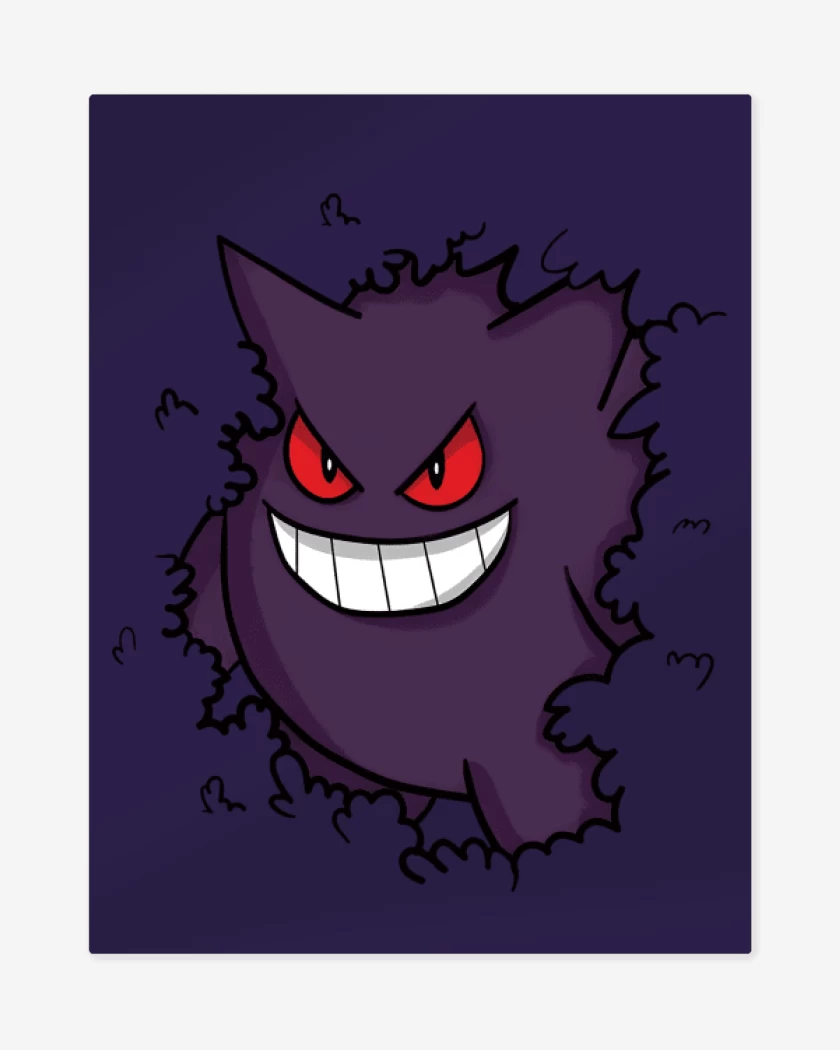 Print metalico Morado de Gengar Oculto