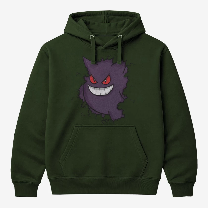 Polerón Canguro Verde Bosque de Gengar Oculto