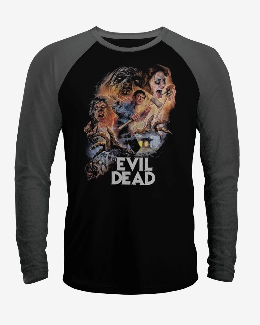 Polera Raglan Negro / Negro Heather de The Evil Dead