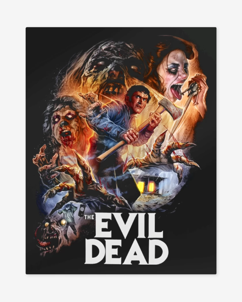 Print metalico Negro de The Evil Dead