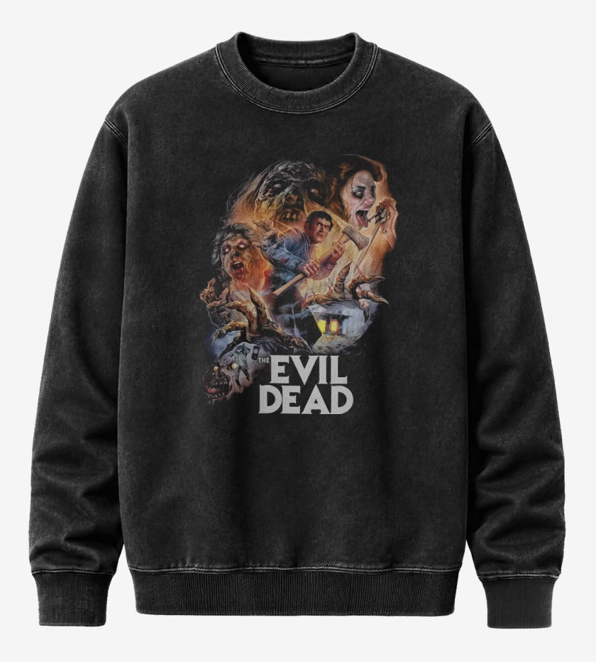 Poleron Polo Acid Wash Negro de The Evil Dead