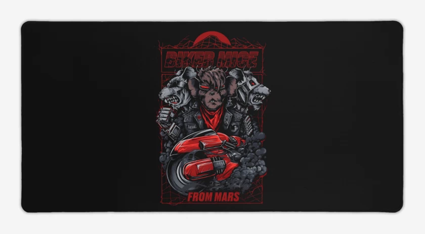 Mouse pad Gamer Negro de Biker mice from mars