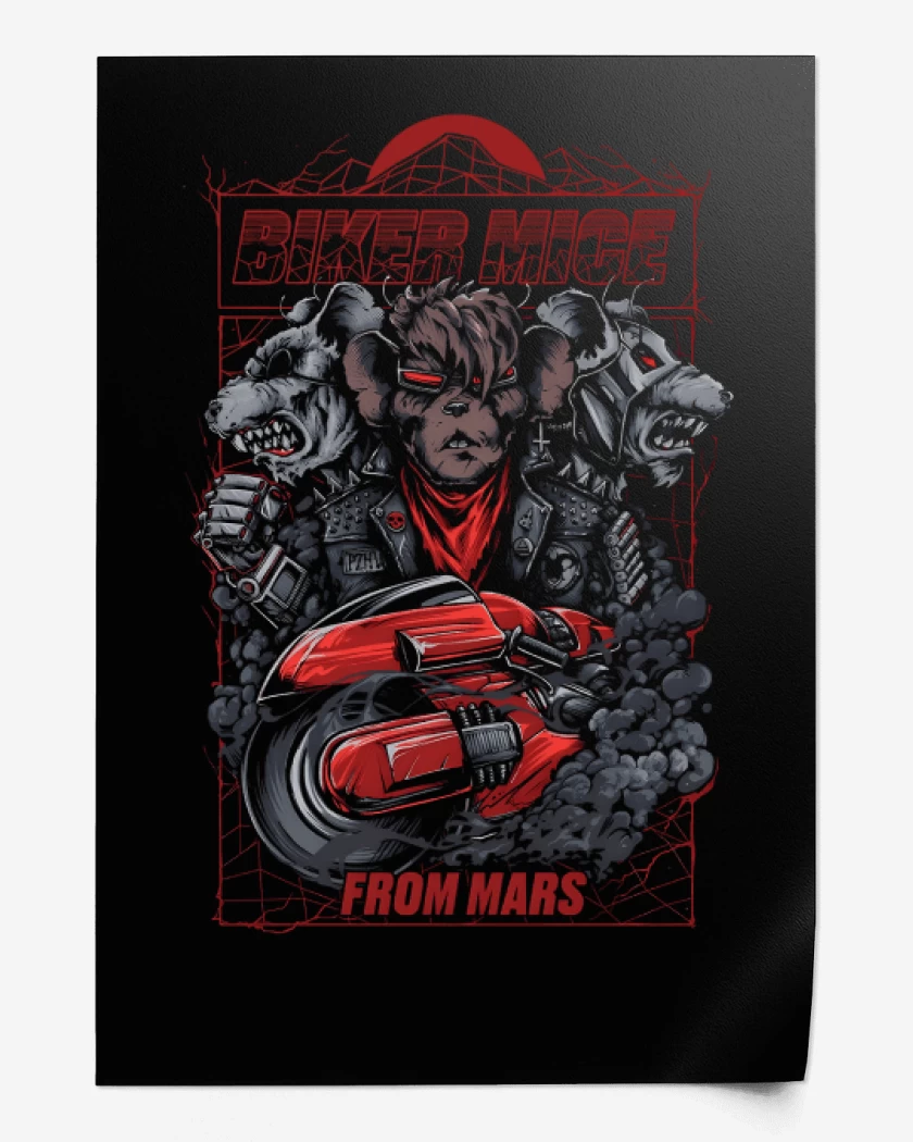 Print Negro de Biker mice from mars