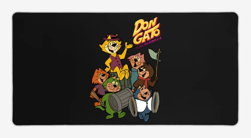 Mouse pad Gamer Negro de Don Gato y su pandilla
