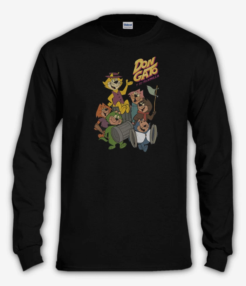 Polera manga larga Negro de Don Gato y su pandilla