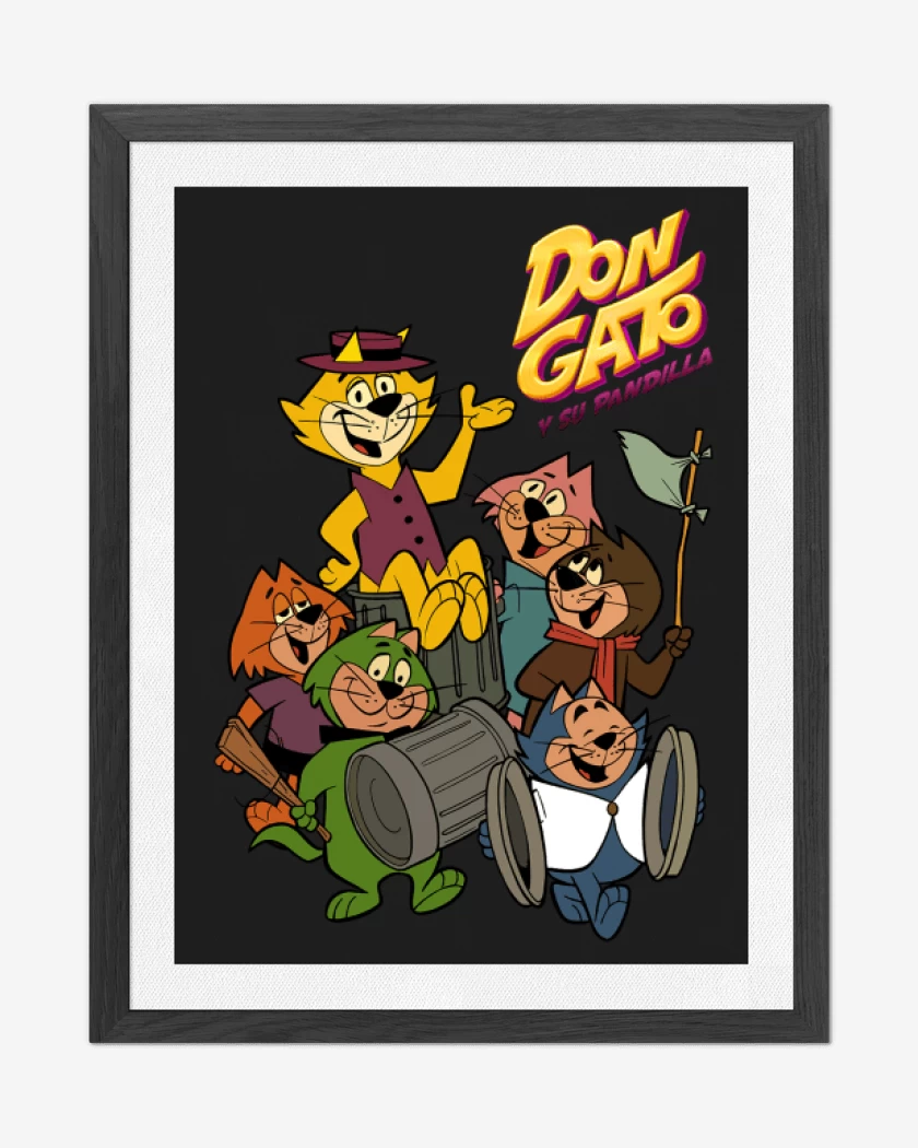 Cuadro decorativo Negro de Don Gato y su pandilla
