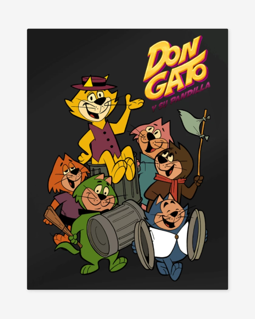 Print metalico Negro de Don Gato y su pandilla