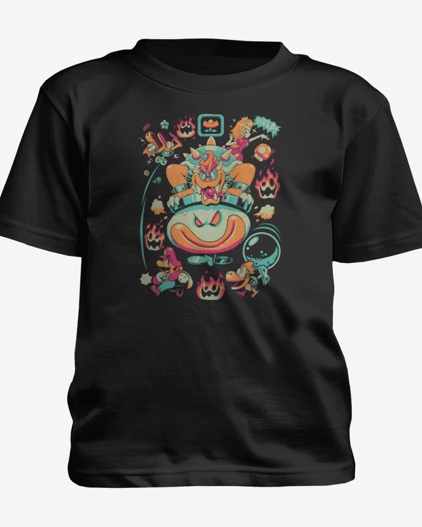 Polera de niño Negro de Bowser Final 
