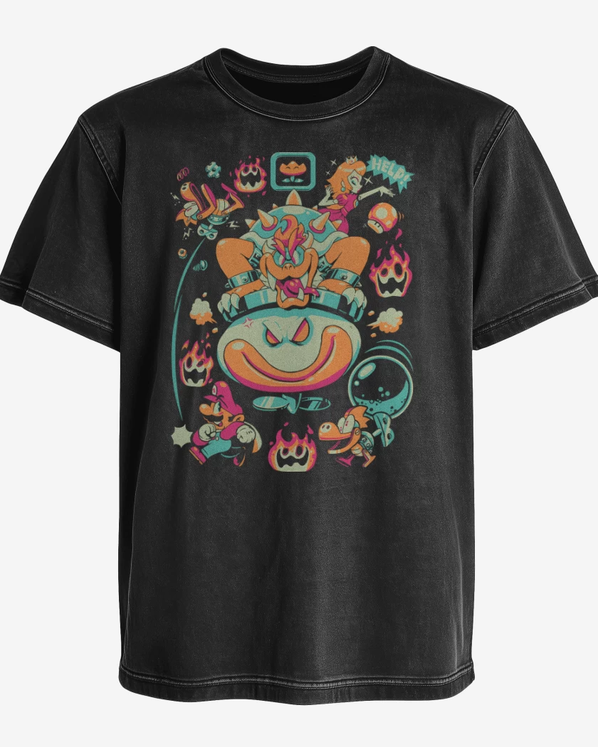 Polera desgastada Bowser Final 