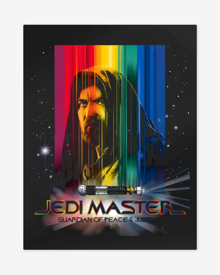 Print metalico Negro de Jedi Master