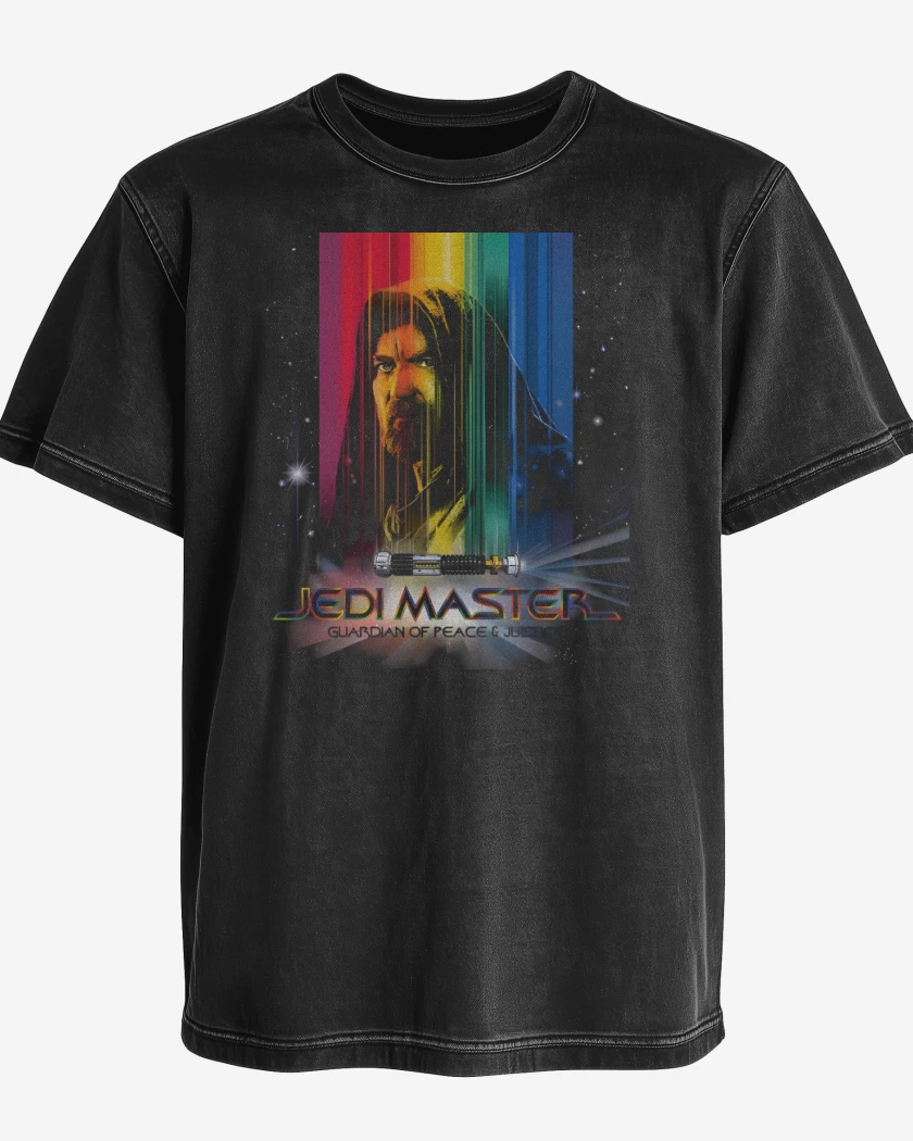 Polera desgastada Negro de Jedi Master