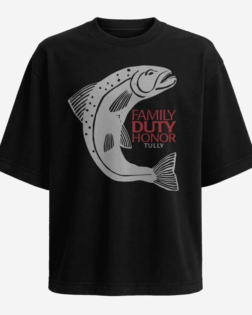 Polera Oversize Negro de Family duty honor