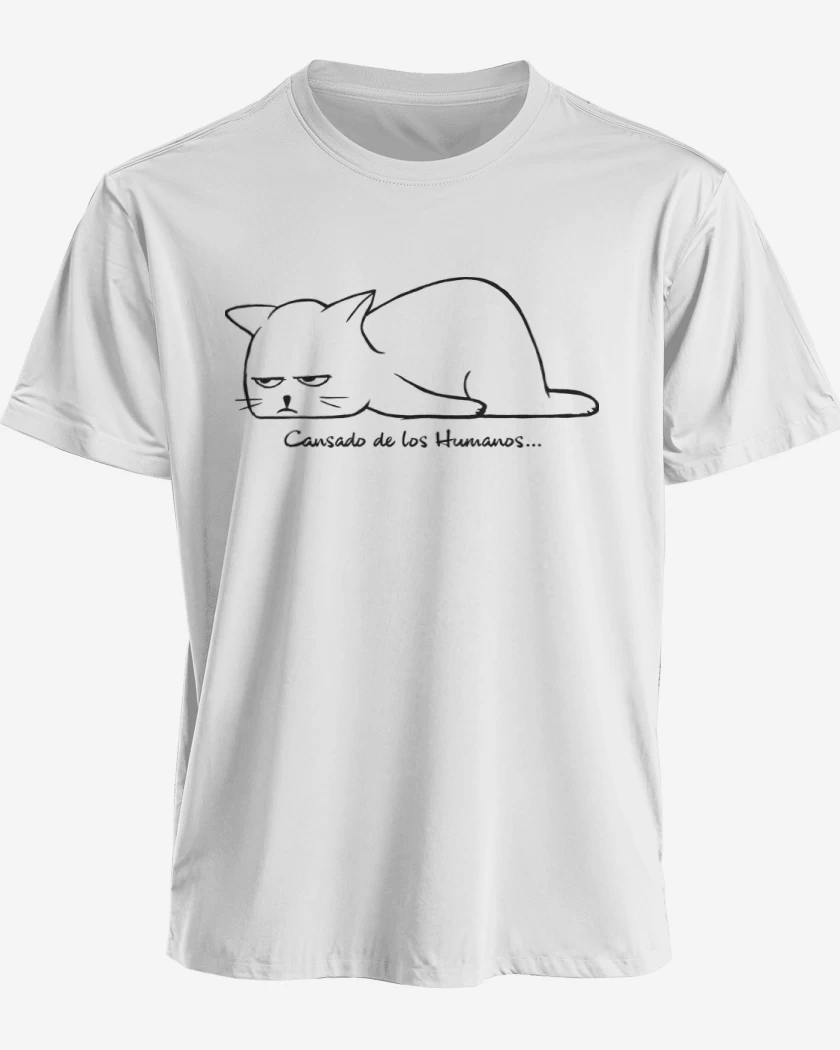 Polera premium Blanco de Cansado de los Humanos