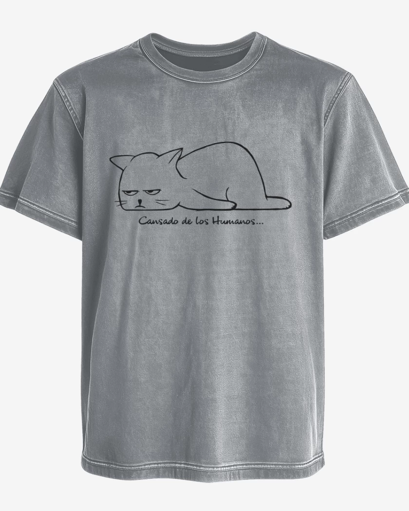 Polera desgastada Cansado de los Humanos