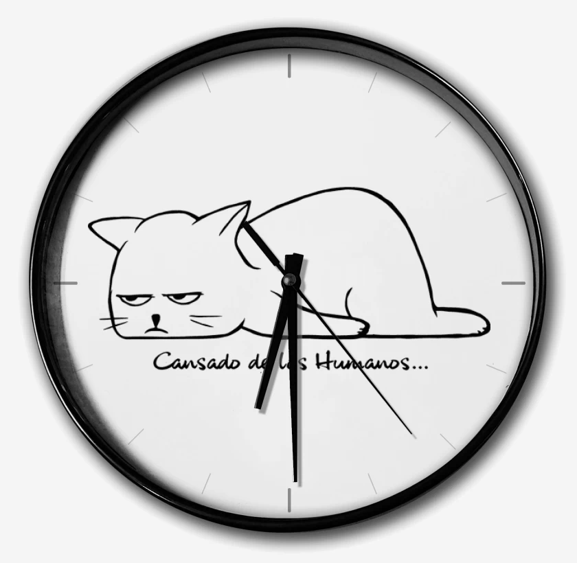 Reloj Blanco de Cansado de los Humanos