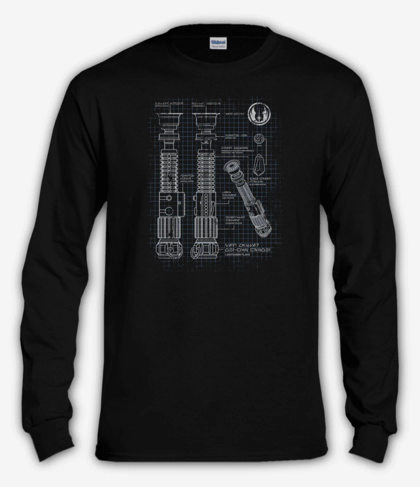 Polera manga larga Negro de Sable Jedi