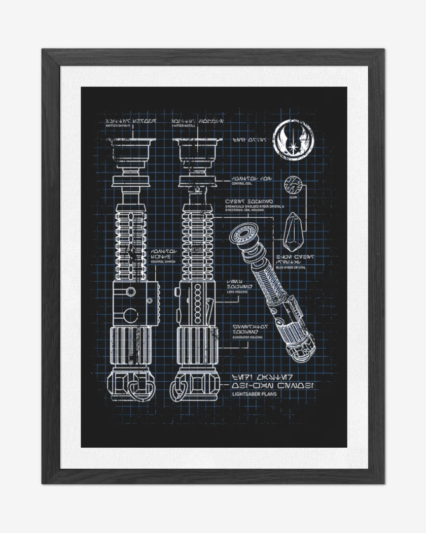 Cuadro decorativo Negro de Sable Jedi