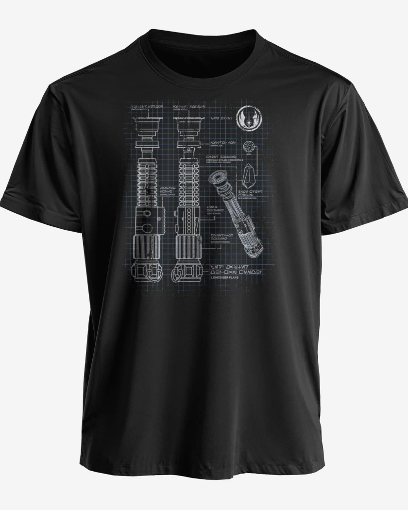 Polera premium Negro de Sable Jedi