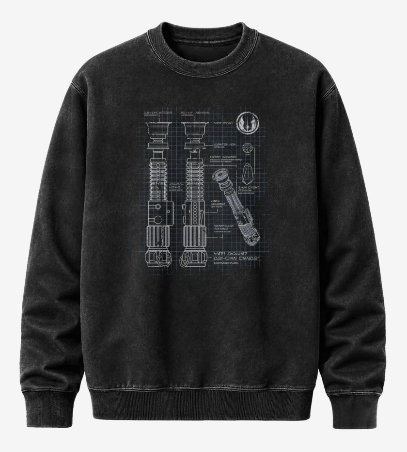 Poleron Polo Acid Wash Negro de Sable Jedi