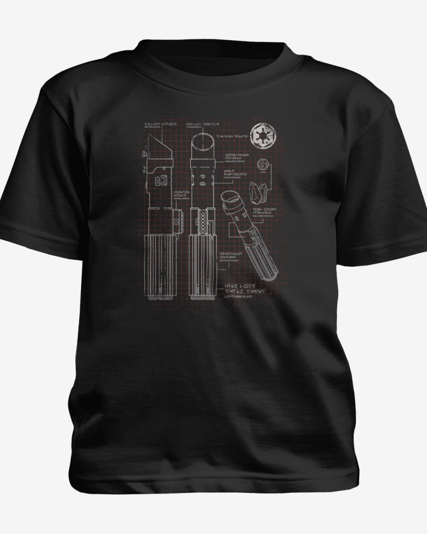 Polera de niño Negro de Sable Sith 