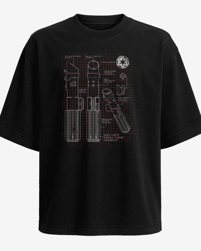 Polera Oversize Negro de Sable Sith 