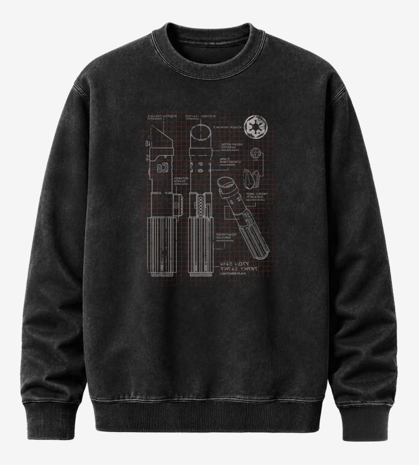 Poleron Polo Acid Wash Negro de Sable Sith 