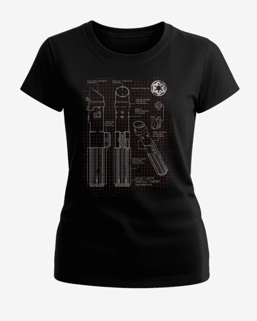 Polera de Mujer Negro de Sable Sith 