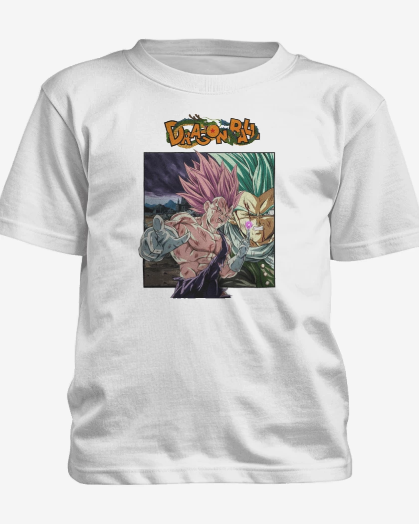 Polera de niño Blanco de Vegeta Ultra Ego vs Granola