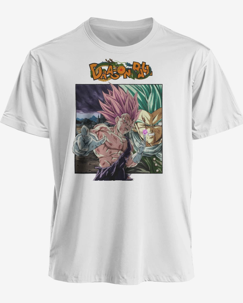 Polera premium Blanco de Vegeta Ultra Ego vs Granola