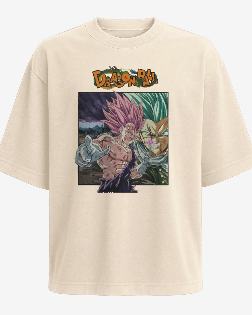 Polera Oversize Beige de Vegeta Ultra Ego vs Granola