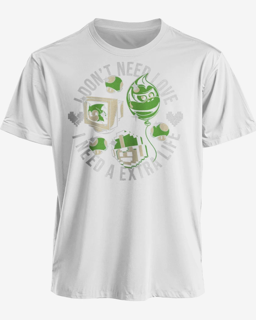 Polera premium Blanco de I Need a EXTRA LIFE