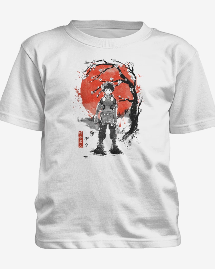 Polera de niño Blanco de Deku Sakura