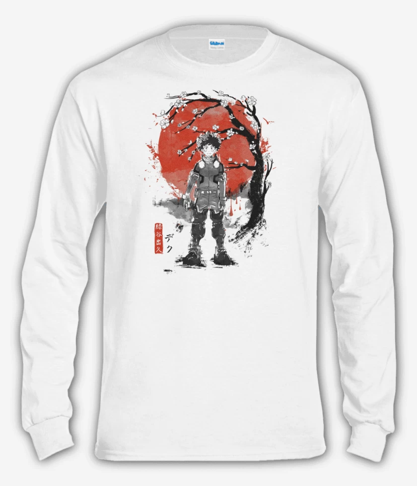 Polera manga larga Blanco de Deku Sakura
