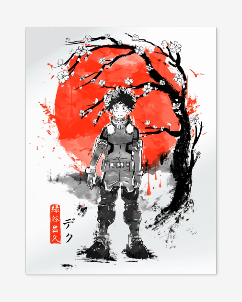 Print metalico Blanco de Deku Sakura