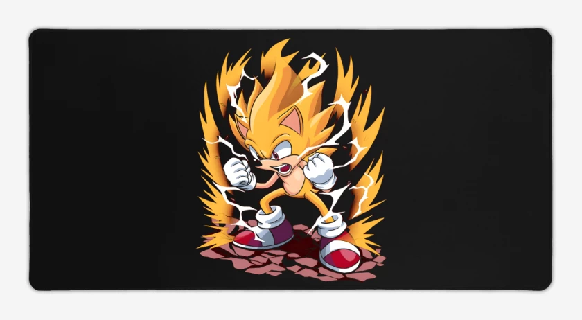 Mouse pad Gamer Negro de Super Sonic