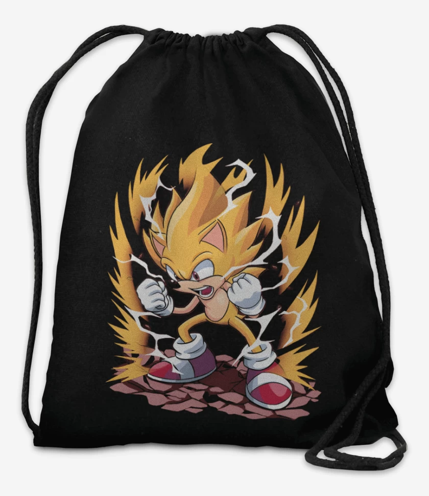 Mochila Negro de Super Sonic