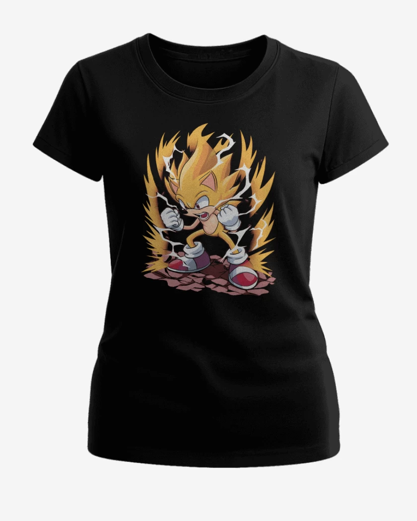 Polera de Mujer Negro de Super Sonic