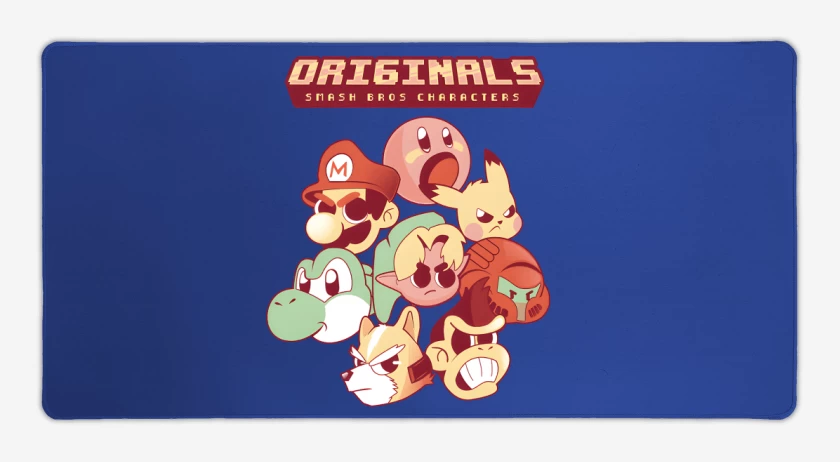 Mouse pad Gamer Azul Rey de Originals Smash Bros