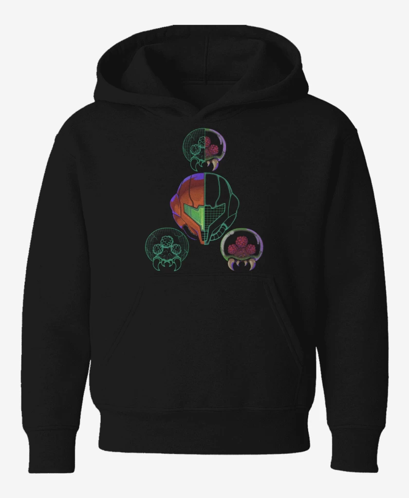 Poleron de niño Negro de Dimensión Metroid