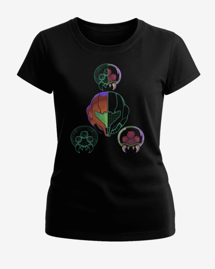 Polera de Mujer Negro de Dimensión Metroid